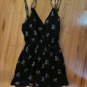 Floral Romper with Tie Back